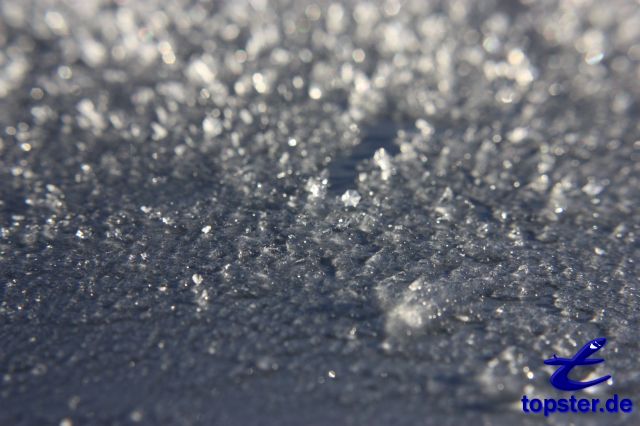 Water crystals on a car