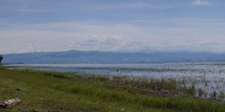 Orilla de lago Constanza abandonado